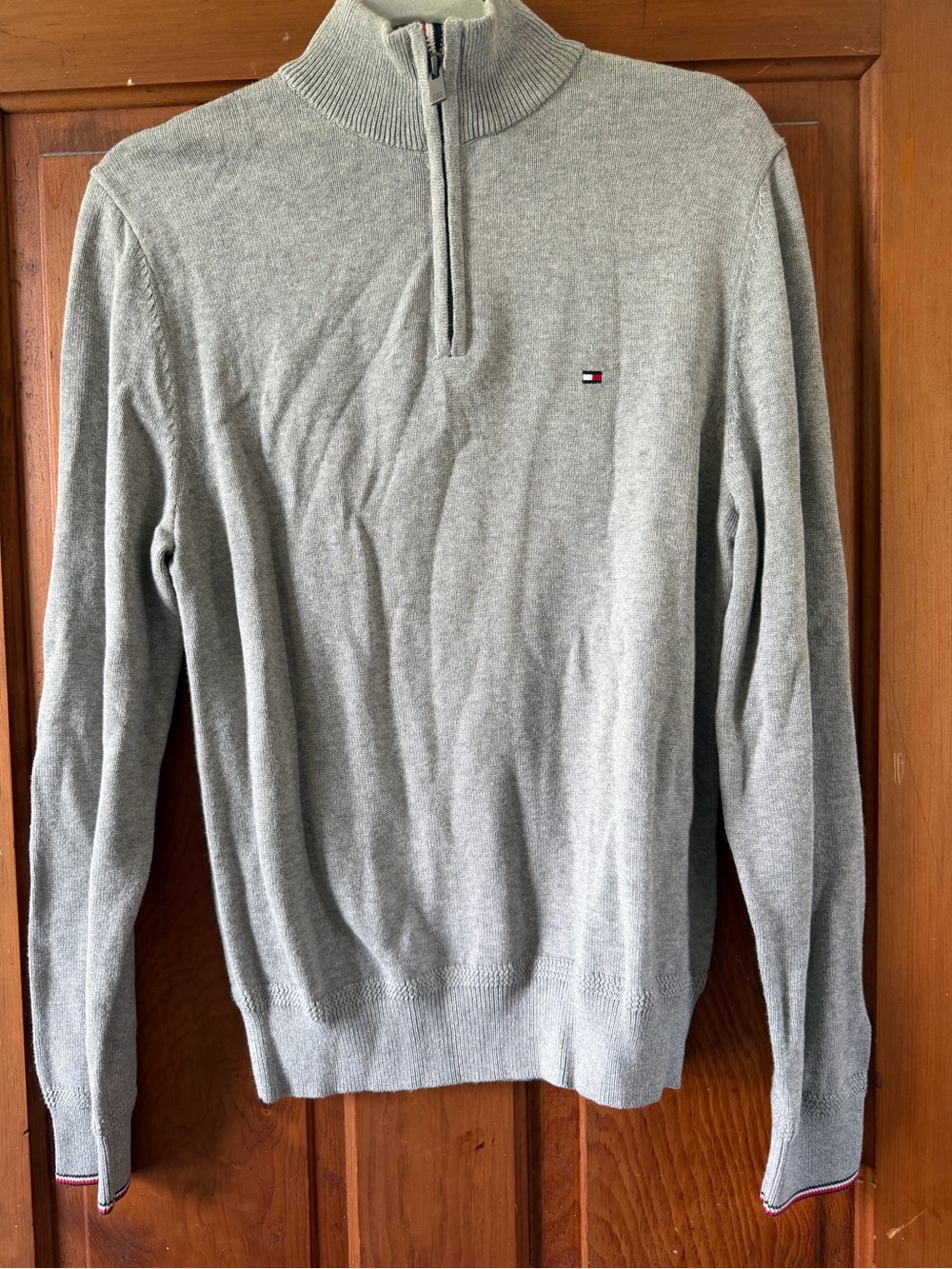 Tommy Hilfiger Men’s Light Gray Half-Zip Sweater - XS